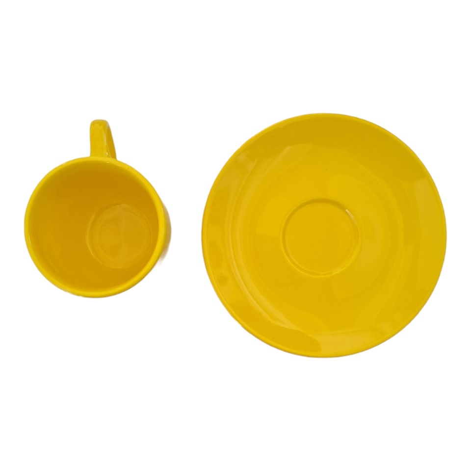 Acquista online Kaleidos Set of 6 Sorrento yellow coffee cups and saucers Kaleidos